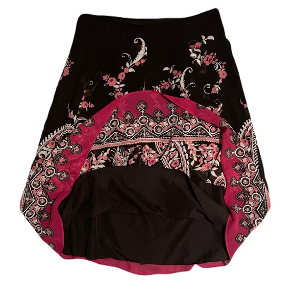 East 5th Brand Women’s Sz 8 Paisley Flowy Brown/Pink Midi Skirt - Picture 3 of 4